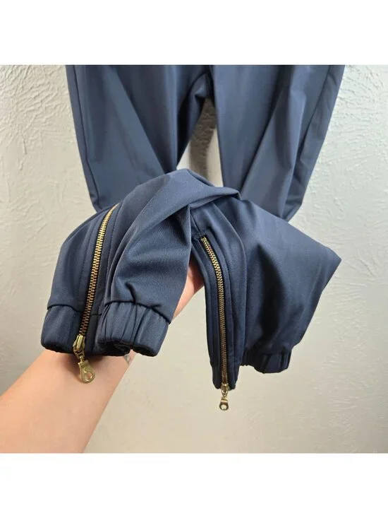 Zyia Active Peak Jogger Pants Small Blue Athletic Workout Pull On Zipper Ankle - Picture 6 of 9